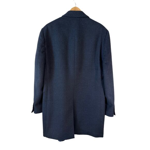 HART SCHAFFNER MARX Men's Wool Blend Coat Jacket Blue Size 40R with Flaw - Picture 2 of 10